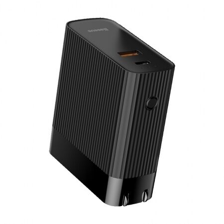 Зарядное устройство BASEUS Powerbank 2 in 1 USBUSB-C, 2.4A, 15W, черный, с аккумулятором 5000mAh - 3