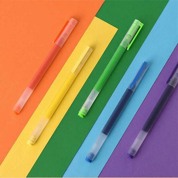 Набор гелевых ручек MiJia Dural Color Pen 0.5mm (5 шт) BHR4831CN (Transparent) - 8