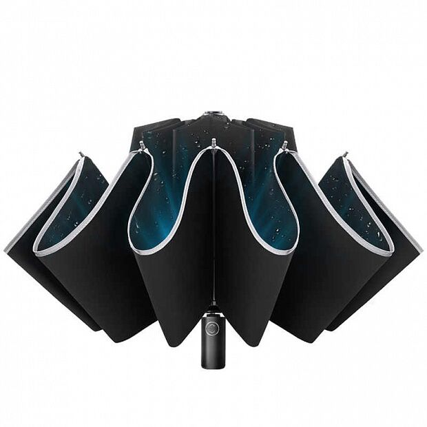 Зонт Zuodu Reverse Folding Umbrella (Black/Blue) - 1