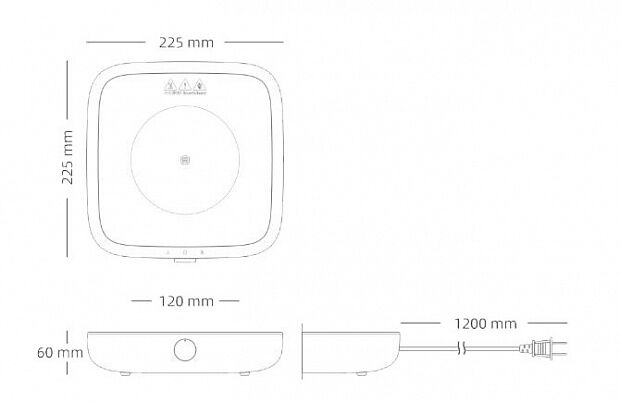 Чайный набор Xiaomi Three Boundary Simple 2 Electric Ceramic Stove Tea Set (White/Белый) - 2