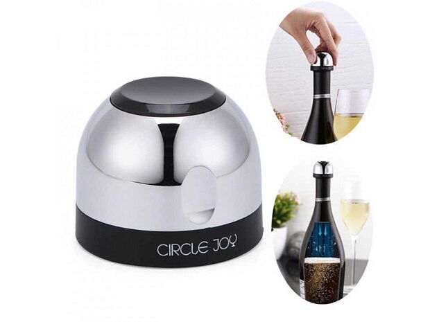 Пробка для винных бутылок Circle Joy Sparkling Wine Mini Champagne Stopper CJ-JS02 RU (Grey) - 2