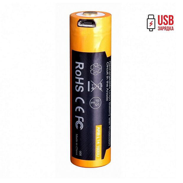 Аккумулятор 14500 Fenix 1600U mAh с разъемом для USB, ARB-L14-1600U - 2