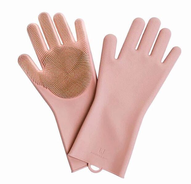 Силиконовые перчатки Xiaomi Silicone Cleaning Glove (Pink) - 6