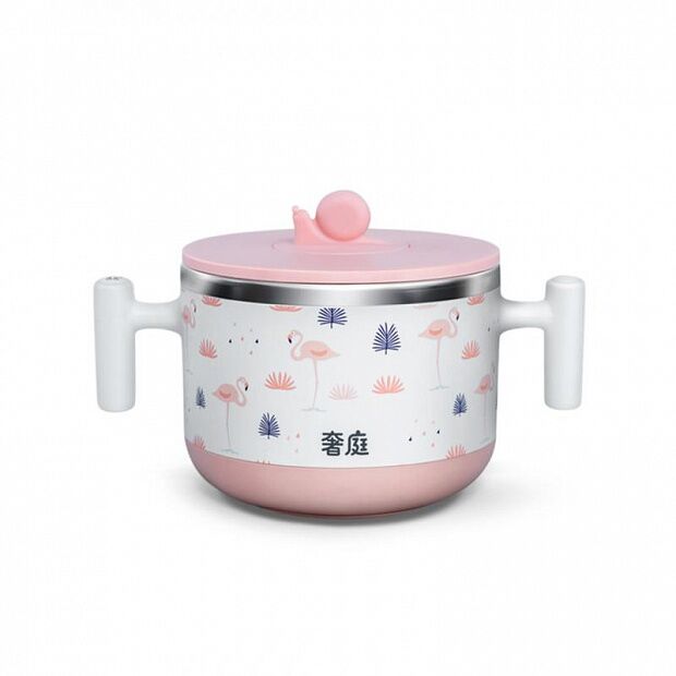 Термотарелка для еды Xiaomi Luxury court Intelligent Constant Temperature Food Bowl (Pink/Розовый) - 1