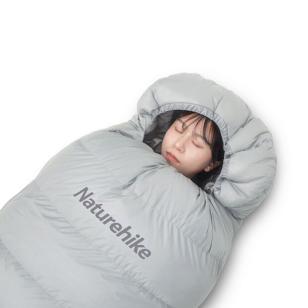 Ультралёгкий спальный мешок Naturehike RM40 Series Утиный пух Grey Size M, 6927595707159 - 2