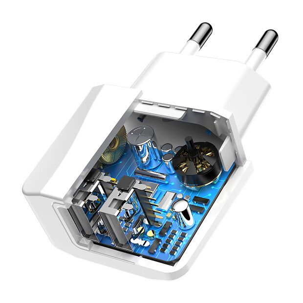 Сетевое зарядное устройство Baseus Mini Dual-U Charger 2.1A EU CCALL-MN02 (White/Белый) - 7