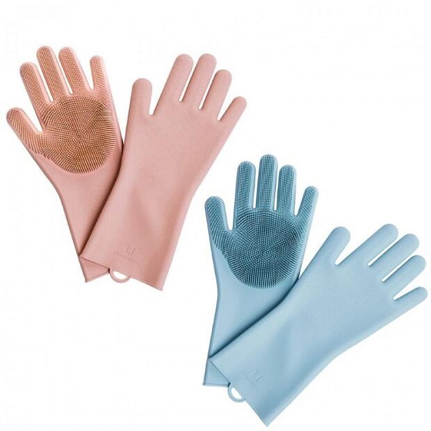 Силиконовые перчатки Xiaomi Silicone Cleaning Glove (Pink) - 4