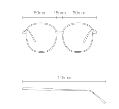 Xiaomi Matter Wave Metal Square Fashion Sunglasses (Brown) - 2