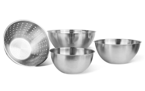Набор мисок (4 шт.) Maison Maxx Stainless Steel Cooking Basin (Silver/Серебристый) : характеристики и инструкции - 1