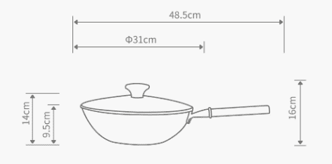 Сковорода Taste Plus Lightweight Iron Wok 30cm (Dark Blue/Темно-Синий) : характеристики и инструкции - 3