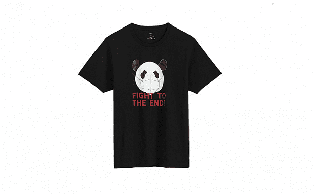Футболка Vancl Cotton Printed T-Shirt Fight To The End (Black/Черный) 